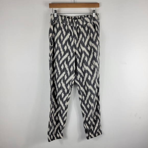 J.Crew Seaside Ikat Boho Print High Waist Pull On Cotton Jogger Pants - Picture 3 of 14